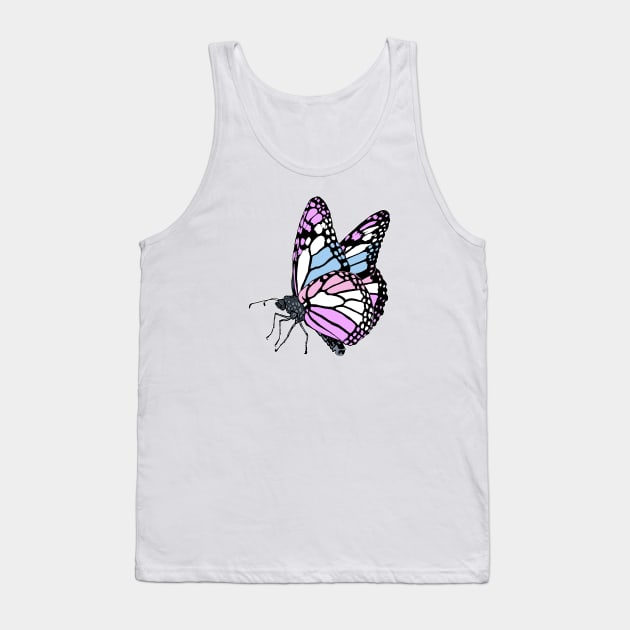 Bigender Butterfly Tank Top by theartfulscientist